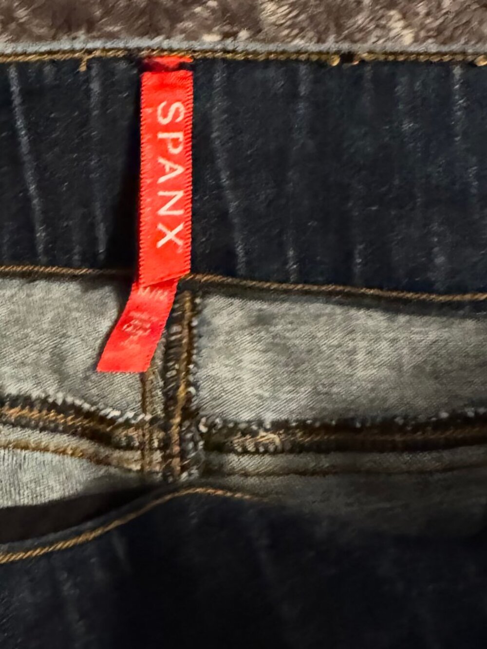 Spanx Distressed Denim Leggings Medium Pull-On High Rise Jeans/Blue - Picture 8 of 16